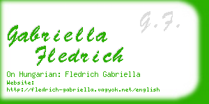 gabriella fledrich business card